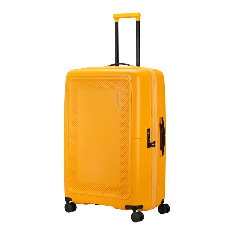 American Tourister Dashpop 4-kerekes keményfedeles bővíthető bőrönd 77 x 50 x 30/33 cm, sárga
