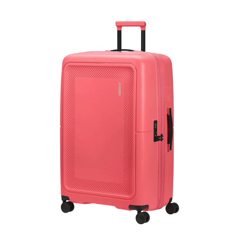 American Tourister Dashpop 4-kerekes keményfedeles bővíthető bőrönd 77 x 50 x 30/33 cm, málna