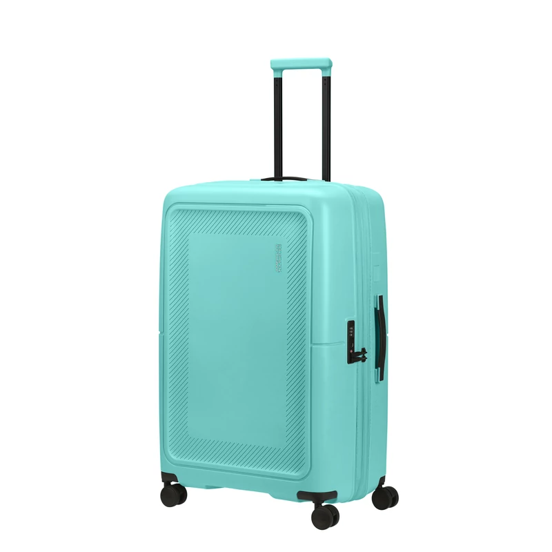 American Tourister Dashpop 4-kerekes keményfedeles bővíthető bőrönd 77 x 50 x 30/33 cm, világos türkiz