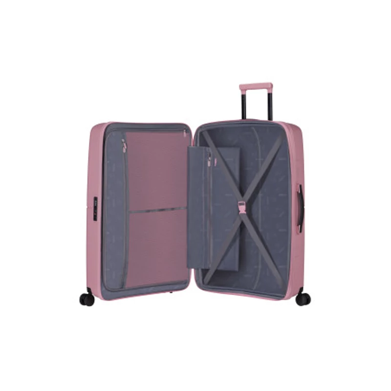 American Tourister Dashpop 4-kerekes keményfedeles bővíthető bőrönd 77 x 50 x 30/33 cm, rózsaszín
