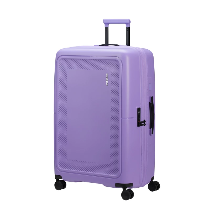 American Tourister Dashpop 4-kerekes keményfedeles bővíthető bőrönd 77 x 50 x 30/33 cm, lila