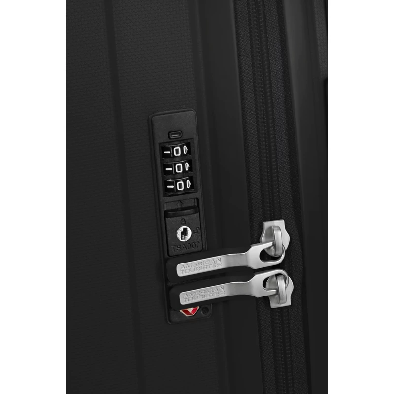 American Tourister Rejoy 4-kerekes keményfedeles bőrönd 68 x 47 x 26 cm, fekete