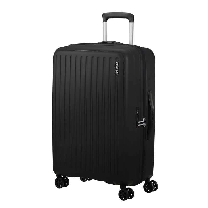 American Tourister Rejoy 4-kerekes keményfedeles bőrönd 68 x 47 x 26 cm, fekete