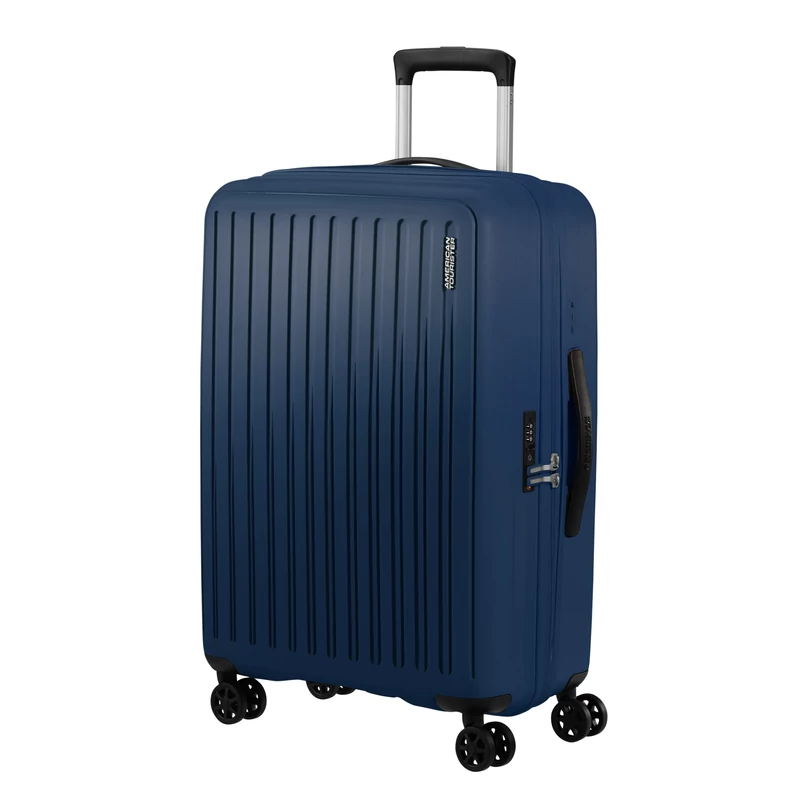 American Tourister Rejoy 4-kerekes keményfedeles bőrönd 68 x 47 x 26 cm, sötétkék