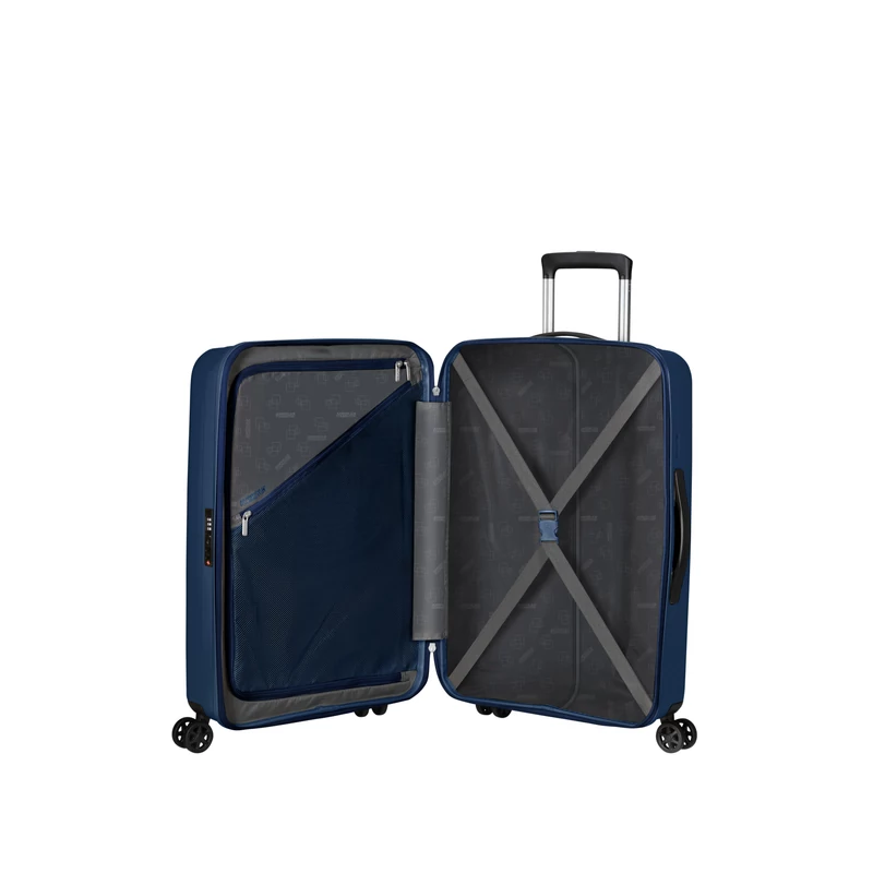 American Tourister Rejoy 4-kerekes keményfedeles bőrönd 68 x 47 x 26 cm, sötétkék