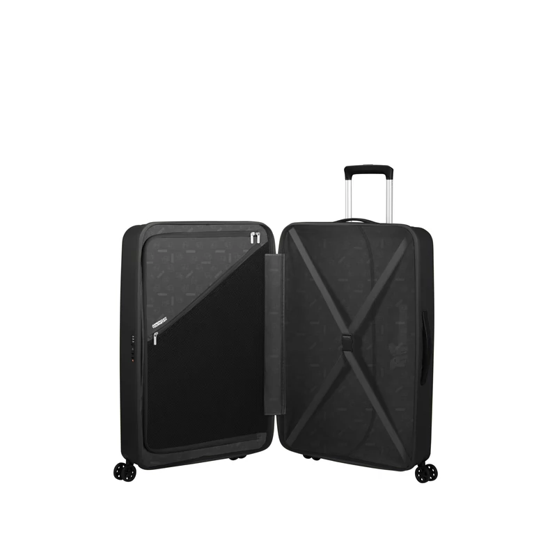 American Tourister Rejoy 4-kerekes keményfedeles bőrönd 77 x 51 x 30 cm, fekete