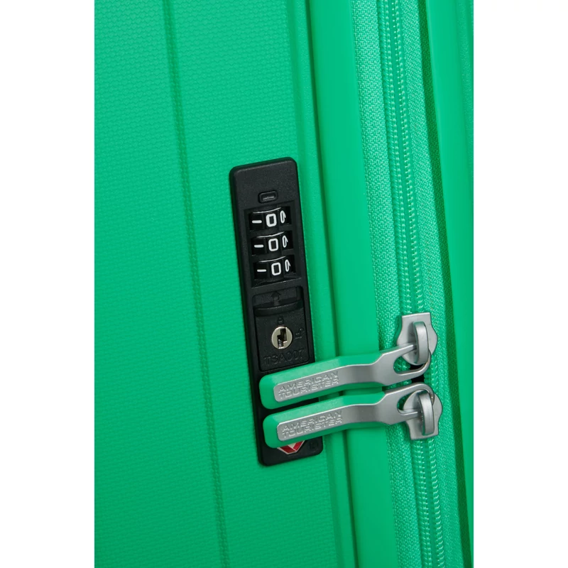 American Tourister Rejoy 4-kerekes keményfedeles bőrönd 77 x 51 x 30 cm, világos zöld