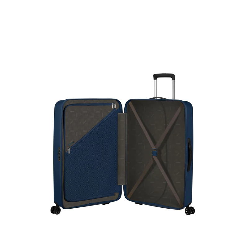American Tourister Rejoy 4-kerekes keményfedeles bőrönd 77 x 51 x 30 cm, sötétkék