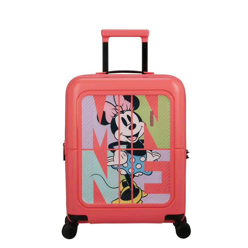American Tourister Dashpop 4-kerekes keményfedeles bővíthető kabin bőrönd 55x40x20/23 cm, Disney Minnie korall