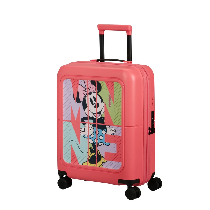 American Tourister Dashpop 4-kerekes keményfedeles bővíthető kabin bőrönd 55x40x20/23 cm, Disney Minnie korall