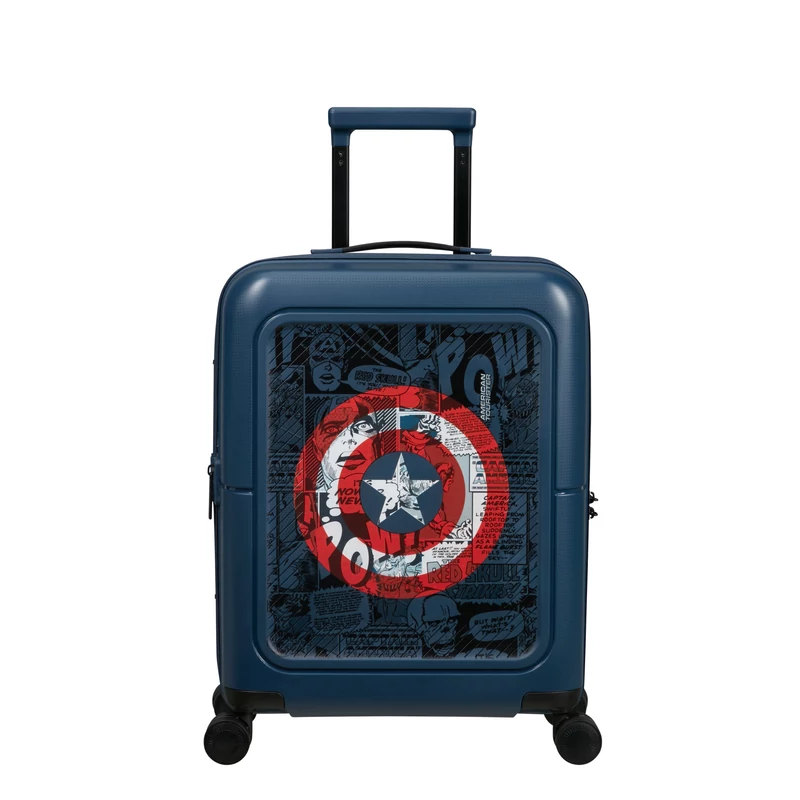 American Tourister Dashpop 4-kerekes keményfedeles bővíthető kabin bőrönd 55x40x20/23 cm, Marvell Amerika kapitány