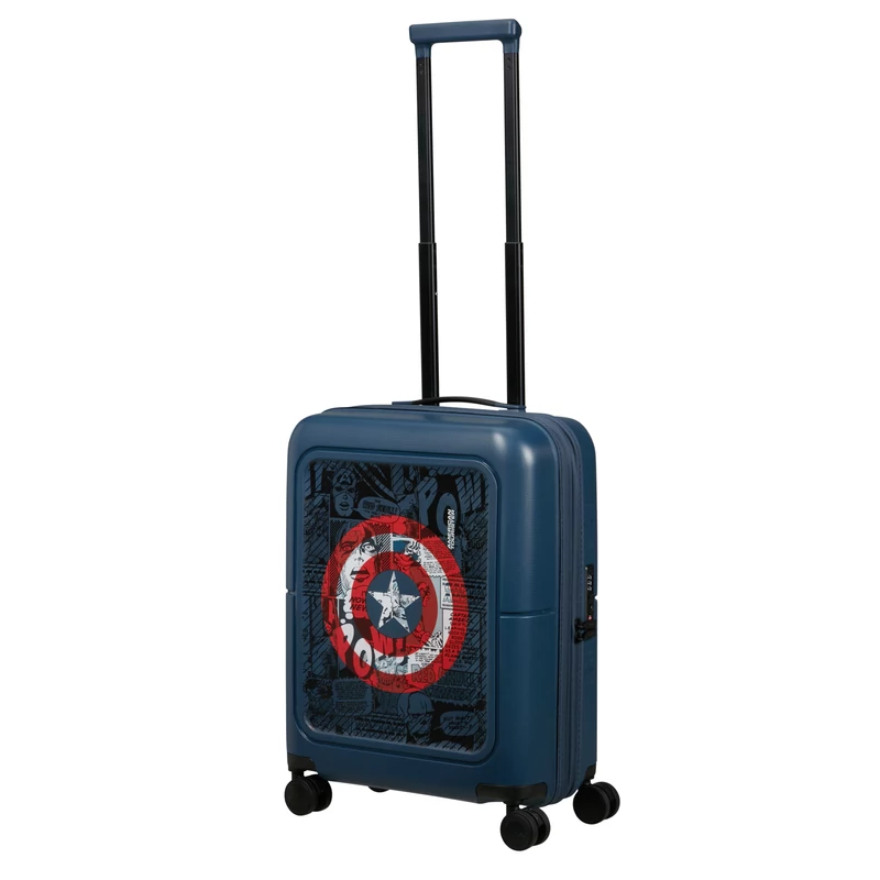 American Tourister Dashpop 4-kerekes keményfedeles bővíthető kabin bőrönd 55x40x20/23 cm, Marvell Amerika kapitány