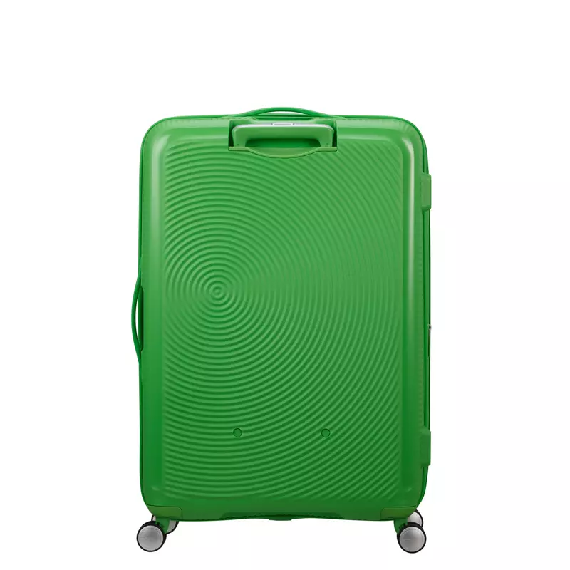 American Tourister Soundbox 4-kerekes keményfedeles bővíthető bőrönd 77 x 51.5 x 29.5/32.5 cm, zöld