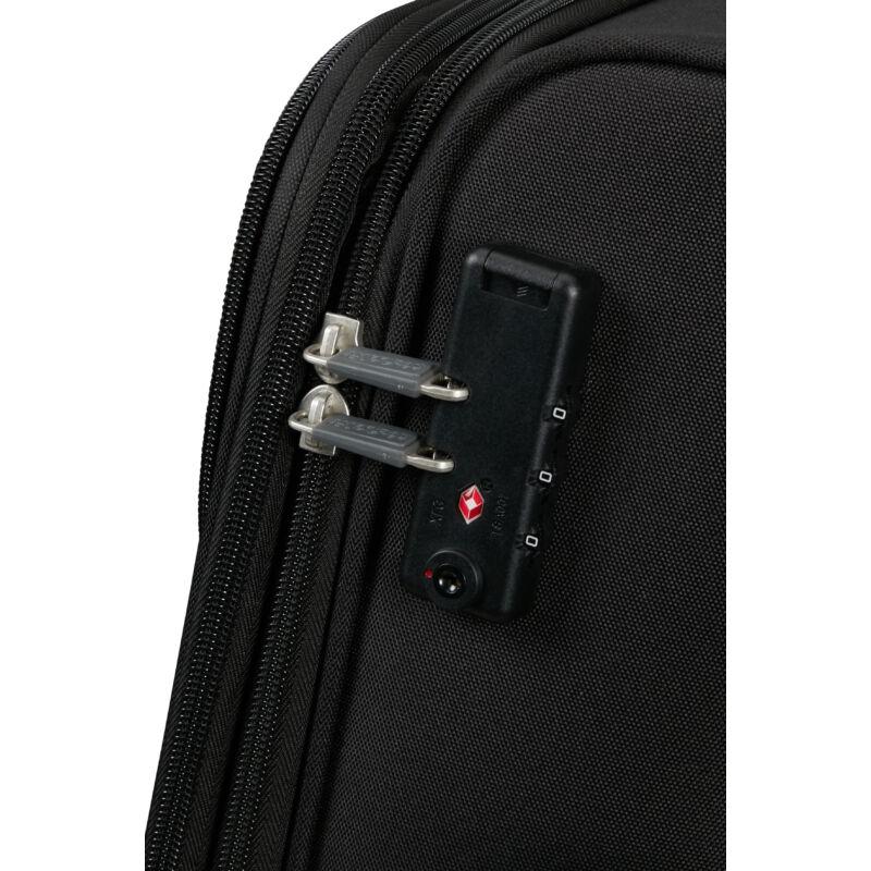 American Tourister Pulsonic Spinner 4-kerekes bővíthető bőrönd 68 x 44 x 27/30 cm, fekete