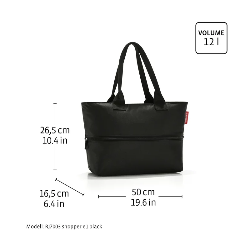 Reisenthel Shopper e1, glossy dots black