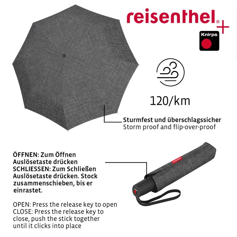 Reisenthel Pocket Duomatic esernyő, twist silver