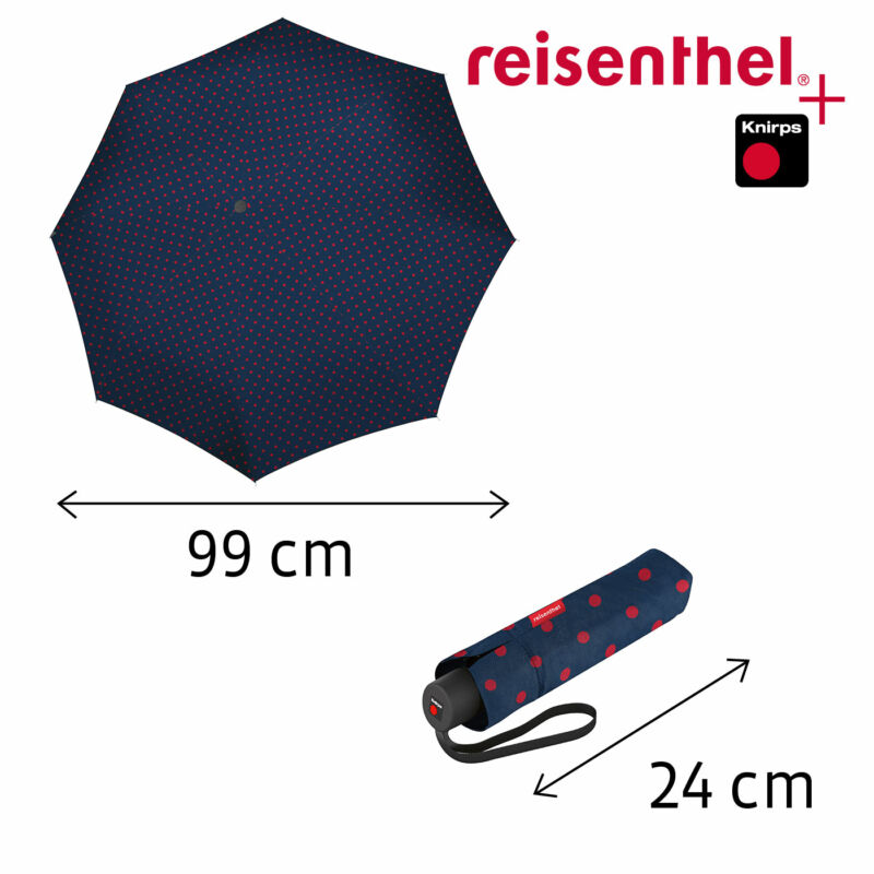Reisenthel Pocket Classic esernyő, mixed dots red