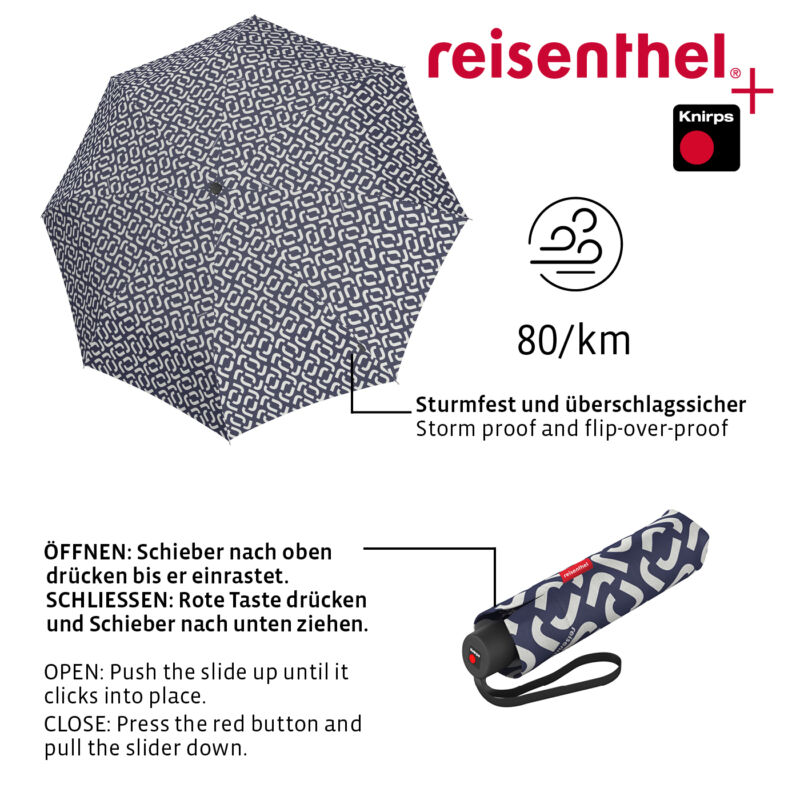 Reisenthel Pocket Classic esernyő, signature navy