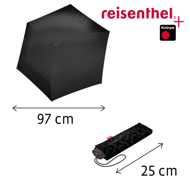 Reisenthel Pocket Mini esernyő, signature black hot print