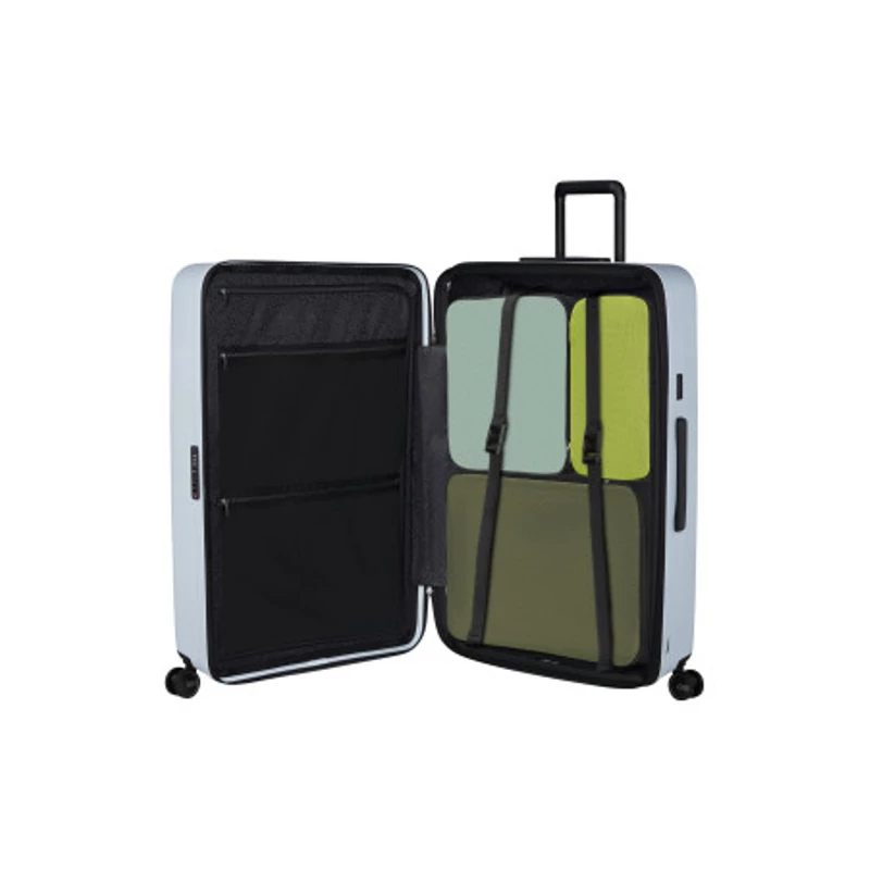 Samsonite Restackd spinner 4-kerekes keményfedeles bővíthető extra nagy bőrönd 81 x 54 x 31/34 cm, halvány kék