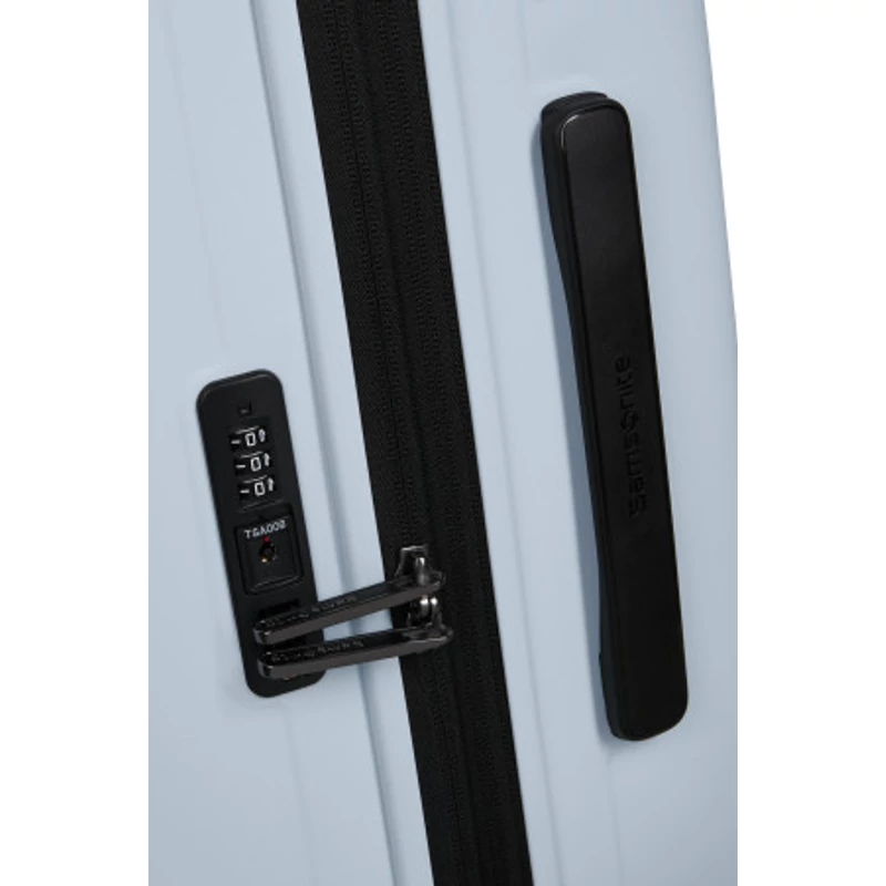 Samsonite Restackd spinner 4-kerekes keményfedeles bővíthető extra nagy bőrönd 81 x 54 x 31/34 cm, halvány kék