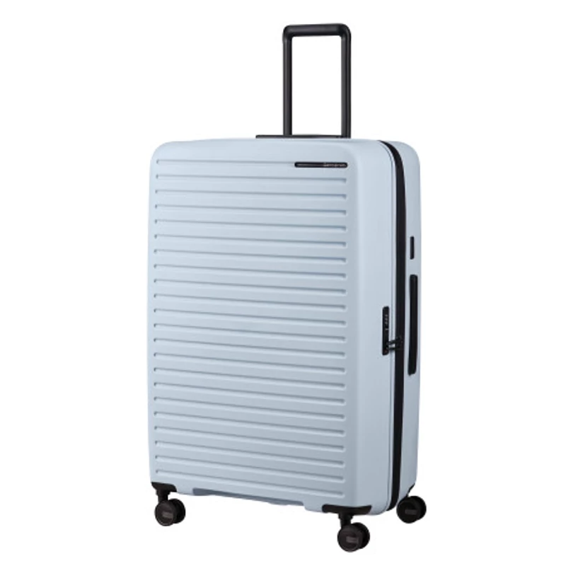Samsonite Restackd spinner 4-kerekes keményfedeles bővíthető extra nagy bőrönd 81 x 54 x 31/34 cm, halvány kék