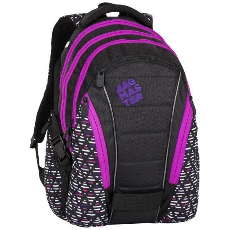 Bagmaster tinédzser háizsák BAG, fekete-pink-lila