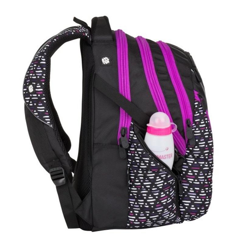 Bagmaster tinédzser háizsák BAG, fekete-pink-lila