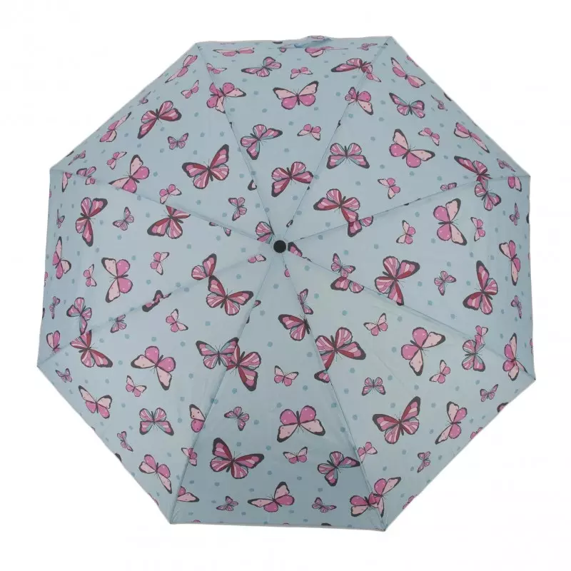 DERBY Hit Mini Butterfly manuális női esernyő, világoskék