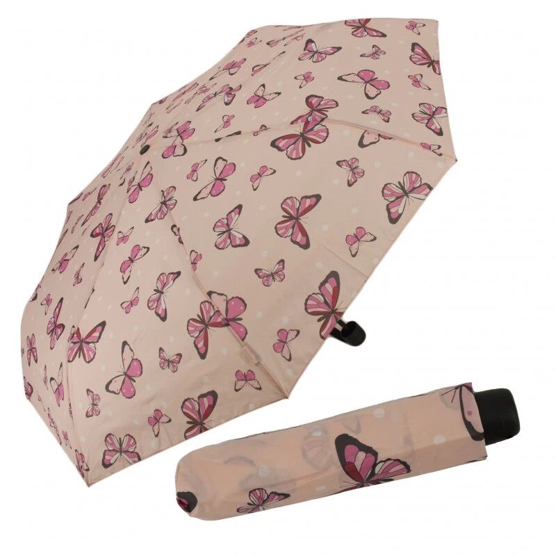 DERBY Hit Mini Butterfly manuális női esernyő, rózsaszín