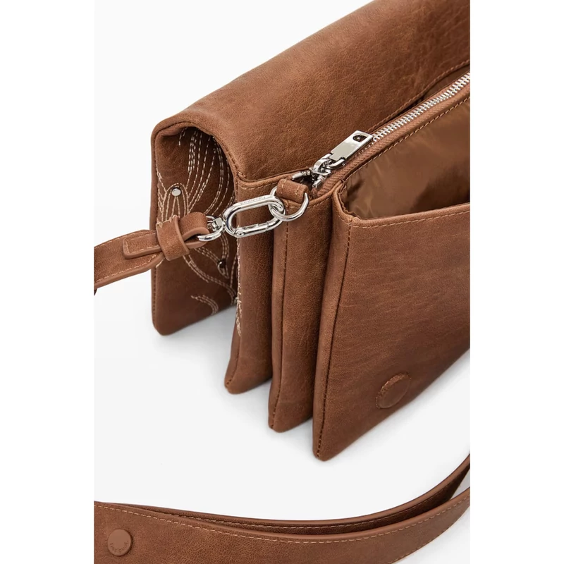 Desigual női divattáska, Goodall sand Dortmund flap 2.0, barna