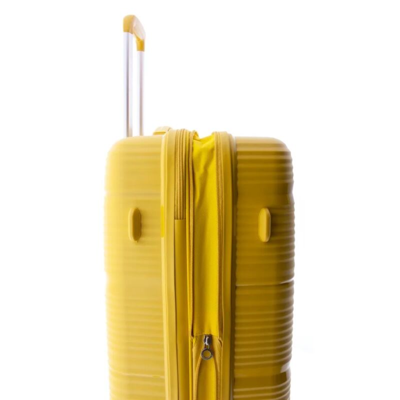 Gladiator BIONIC 4-kerekes keményfedeles bővíthető bőrönd 65x46x25/31cm, sárga