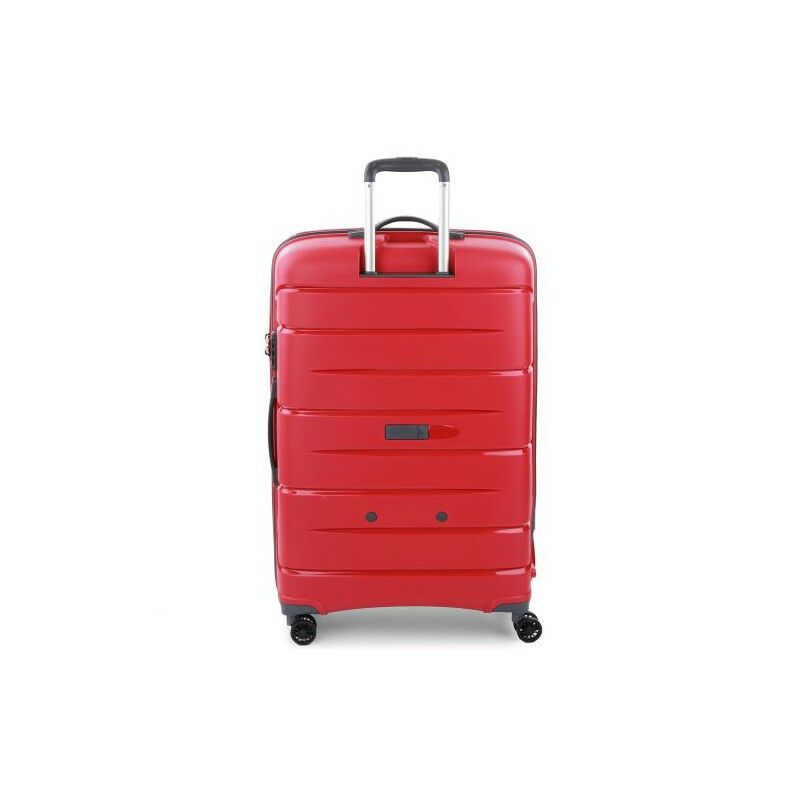 Roncato FLIGHT DLX 4-kerekes keményfedeles bővíthető bőrönd 79x50x29/32cm, piros